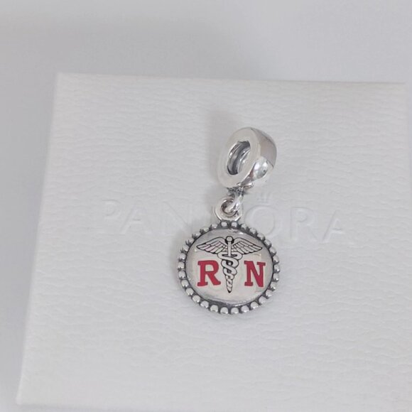 Pandora Exclusive RN Registered Nurse Dangle Charm S925 Silver with box - Picture 3 of 9